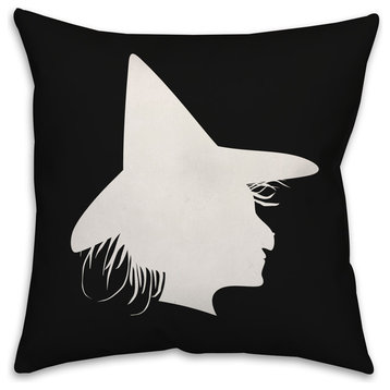Witch Silo Black 18"x18" Indoor/Outdoor Pillow
