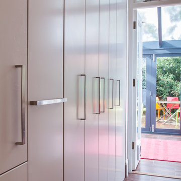Grey Lay-on Flat Door Kitchen