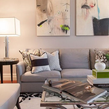 Main Floor Renovation - Custom Sofa and Commissioned Art Pieces