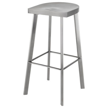 Nuevo Furniture Icon Bar Stool in Stainless Steel