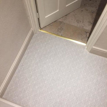 Grey Herringbone Carpet Installation to Stairs and Areas