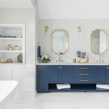 Vibrant Blue Bath Design - Cohasset