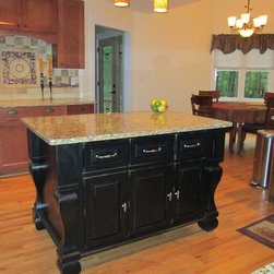 Distressed Black Kitchen Island - Kitchen Islands And Kitchen Carts