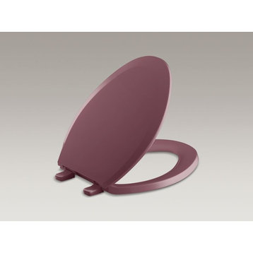 Kohler Lustra with Quick-Release Hinges Elongated Toilet Seat, Raspberry Puree