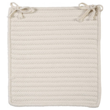 Colonial Mills Simply Home Solid White Chair Pad, Single