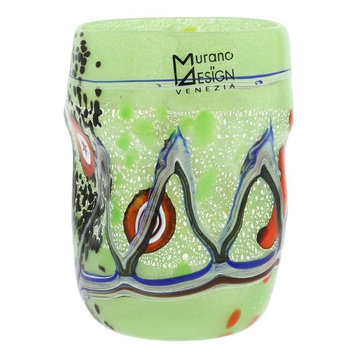 GlassOfVenice Murano Glass Modern Art Tumbler - Green