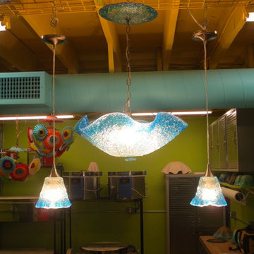 Blown Glass Lighting - Custom Commission New York City - Art Glass Lighting
