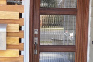Wood and Glass Entry Door