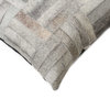 Cowhide Pillow, 18"x18", Gray