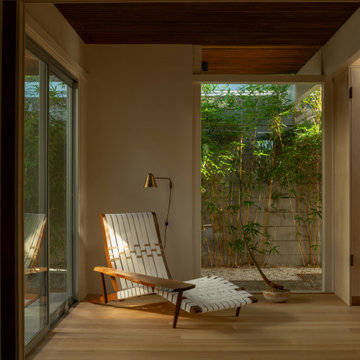 Hollywood Hills Bedroom Sitting Area with Indoor-Outdoor Flow