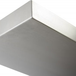 Custom Metal Home, LLC - Stainless Steel Floating Shelves- Seamless - Display And Wall Shelves 