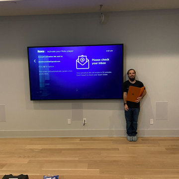To get the size of the TV, look at it compared to a tech.