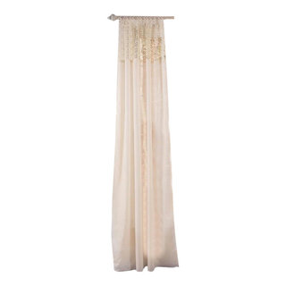 MANOR LUXE 96-in Off White Polyester Semi-sheer Rod Pocket Single