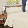 Luxury Cotton Blend Duvet Cover and Pillow Shams, Ivory, Full/Queen