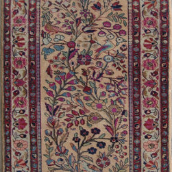 Persian Kashan runner 2'2 X 4'9 - Area Rugs