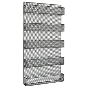 Spice Rack Organizer Space-Saving Wall-Mount 5-Tier Wire Shelves