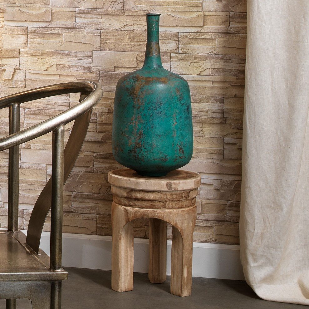 Mesa Wooden Stool, Natural Wood