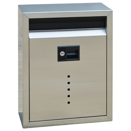 E10 Mailbox, Satin Stainless Steel Finish, 11.5"x15"