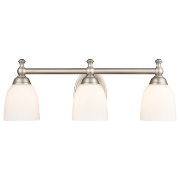 3 Light 21.5" Satin Nickel Vanity Light