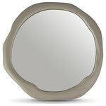 Meridian Furniture - Armada Aluminum Mirror, Taupe, 24" W D x 24" H - Indulge in the allure of the Taupe Armada Mirror by Meridian Furniture. Its captivating design and luxurious Taupe elevate any space with effortless elegance. Crafted with precision and durability in mind, this stunning piece becomes the focal point of gatherings, fostering moments of connection and warmth. Embrace sophistication and style with the Armada Mirror, a testament to exquisite taste and timeless beauty.