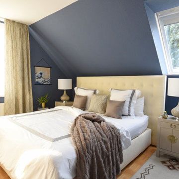 Blue Colored Bedroom