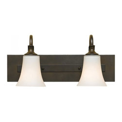 Opal Etched Glass 2 Light Bathroom Lighting by Feiss Barrington - Lighting