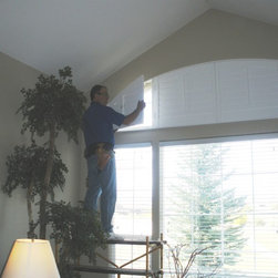 Arch Shaped PolyCore Shutter install - Interior Shutters