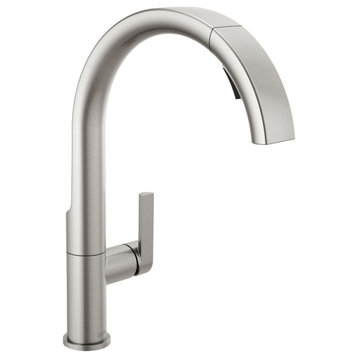 Keele 1.8 GPM Single Hole Pull Down Kitchen Faucet MagnaTite, Touch-Clean