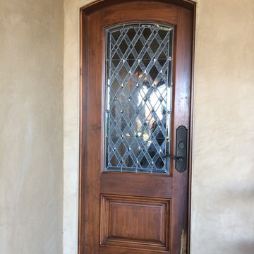 Diamond beveled and leaded glass