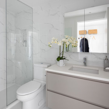 Bathroom and SIDLER Mirror in Fraser Commons, Vancouver, BC
