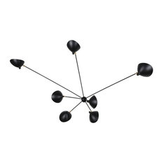 Orvar 7-Arm Spider Sconce Wall Lamp, Black