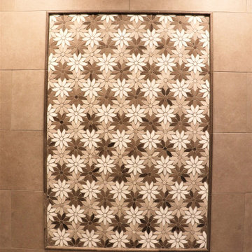 Mosaic tile Mural in Tub/Shower Area
