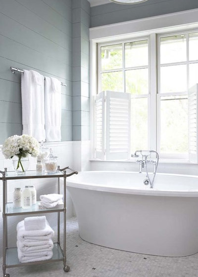 Traditional Bathroom by Linda McDougald Design | Postcard from Paris Home