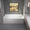 Malibu Driftwood LH Rectangle Combo Whirlpool and Air Bathtub 72x36x22 Biscuit