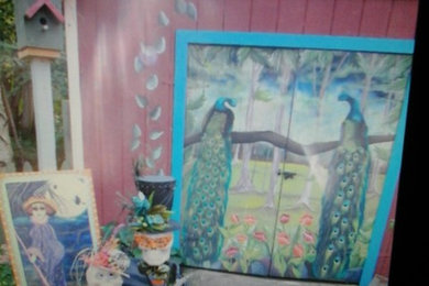 Custom designed wall murals in various homes