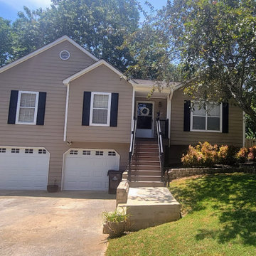 Synthetic deck / porch, siding, and paint