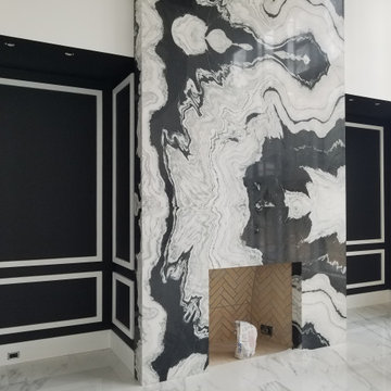 Custom Contemporary Home - Owings Mills, MD | Custom Fireplce & Niche Wall