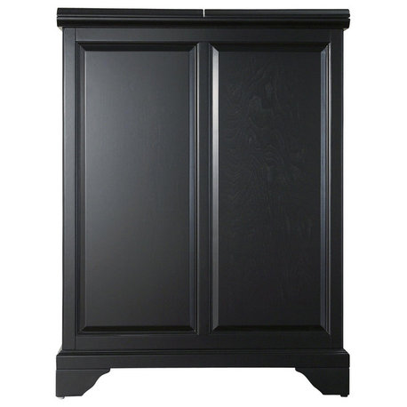 LaFayette Expandable Bar Cabinet, Black Finish