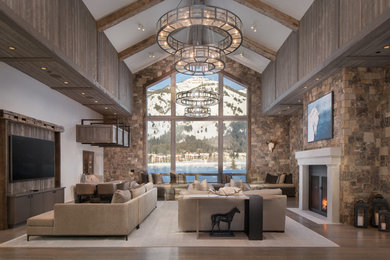 Living room - rustic living room idea in San Francisco