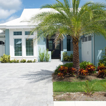 Key West Style Home Landscape in Naples, FL