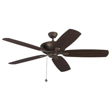 Classic 5 Blade 60 Inch Ceiling Fan Pull Chain-Roman Bronze Finish - Ceiling