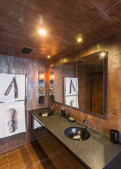 Industrial Bathroom by August & Co Design
