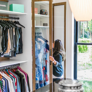 Contemporary Wood Walk-In Closet