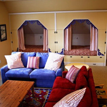 fanciful third floor retreat area for children at our beach house (bunks)