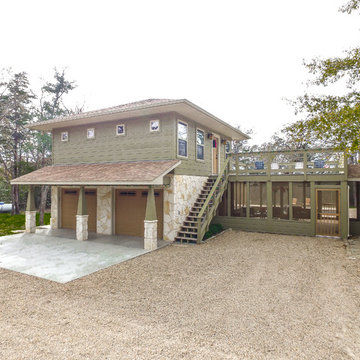 Front View of Guest House + Screened-in porch
