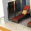 Arbor Modern Patio Reclining Chaise Lounge, Henna Cushion
