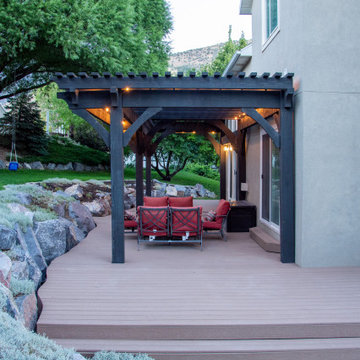 Cedar Hills, UT Barrel Roof Pergola w/Custom Contoured Deck