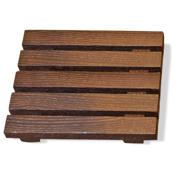 DW WO STSE Soap Dish in Thermo-Ash Wood