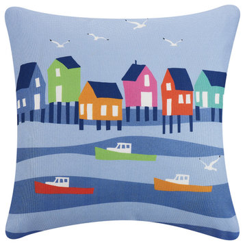 Lobster Cove House Digital Printed Pillow