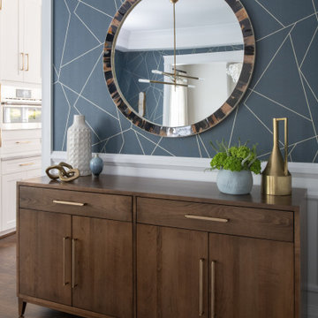 Midnight Contrast: Modern Dining in Navy, White & Black